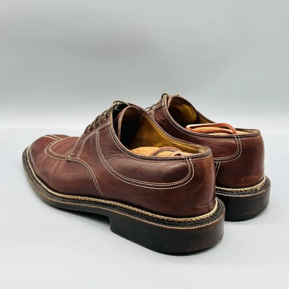 Cole Haan Shoes Mens 9.5 Brown Leather Country Lace Up Moc Toe Casual Vintage